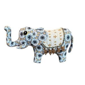 Elephant Shaped Needle Sewing Pin Cushion Handcrafted Beaded Cloth Decorative